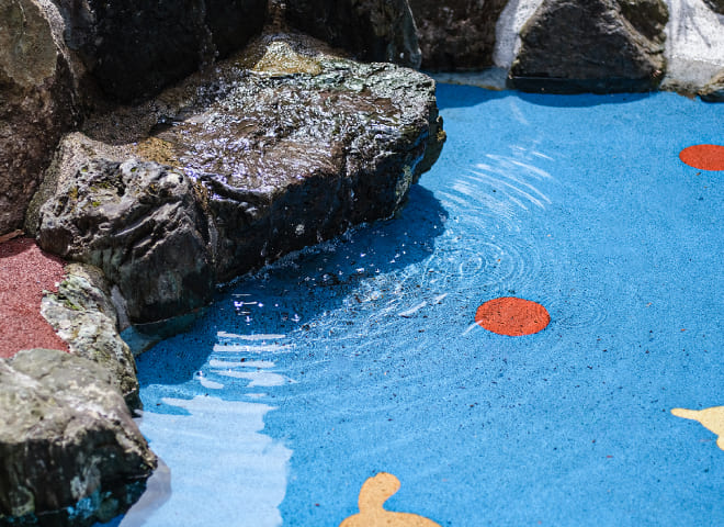 水遊びも可能♪