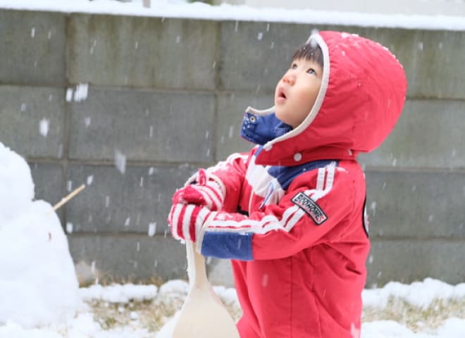 雪遊びも可能